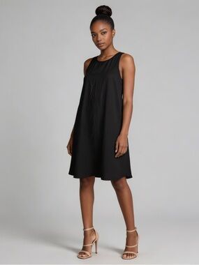 LOU & GREY | Black Sleeveless A-Line Dress Siz M
